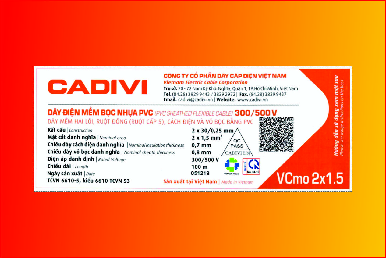 ký hiệu dây cáp điện cadivi là gì?