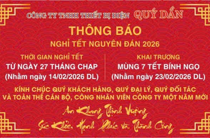 Thông báo nghỉ tết năm 2026